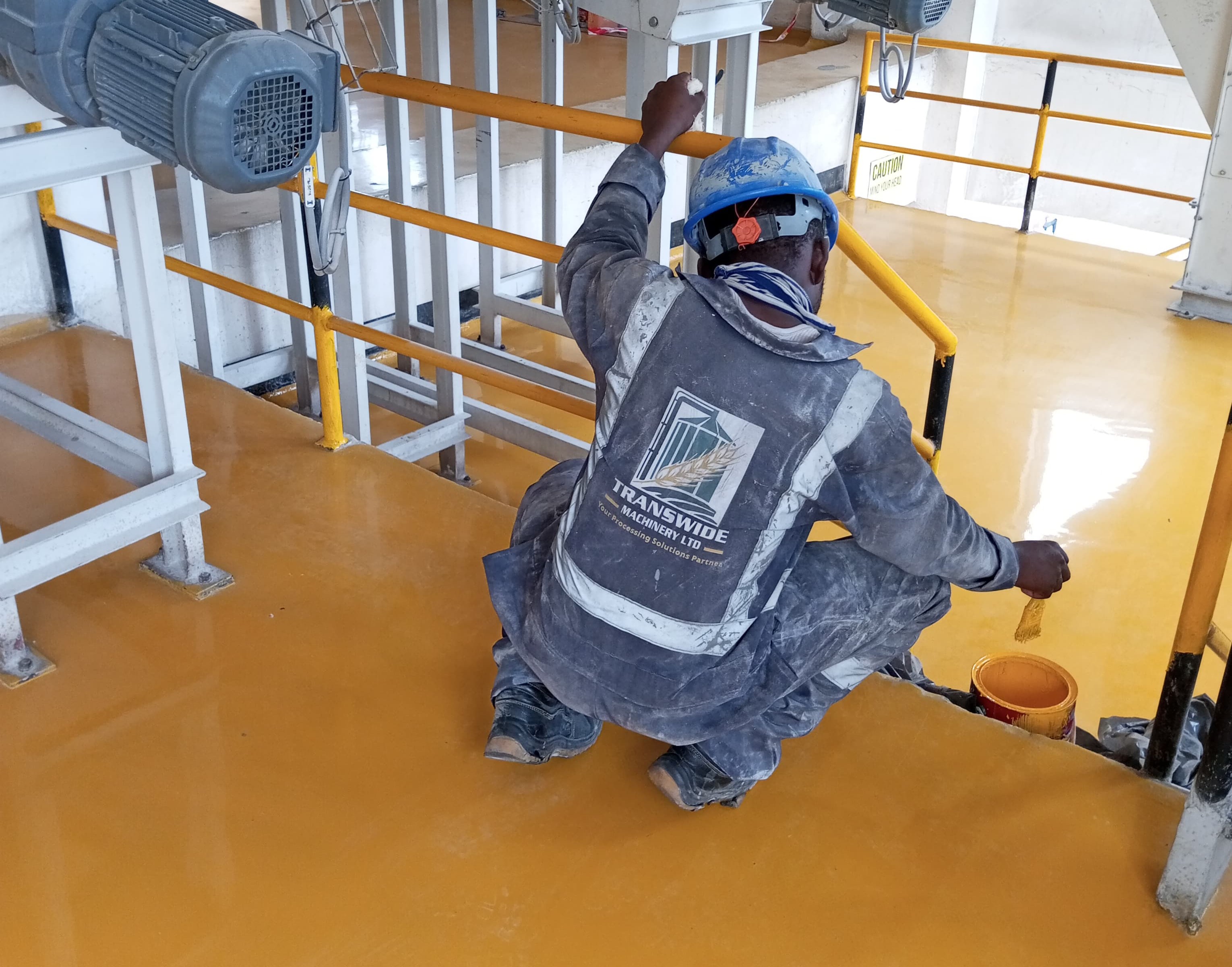 Paint works on Grain Industries Ltd, Mombasa, Kenya